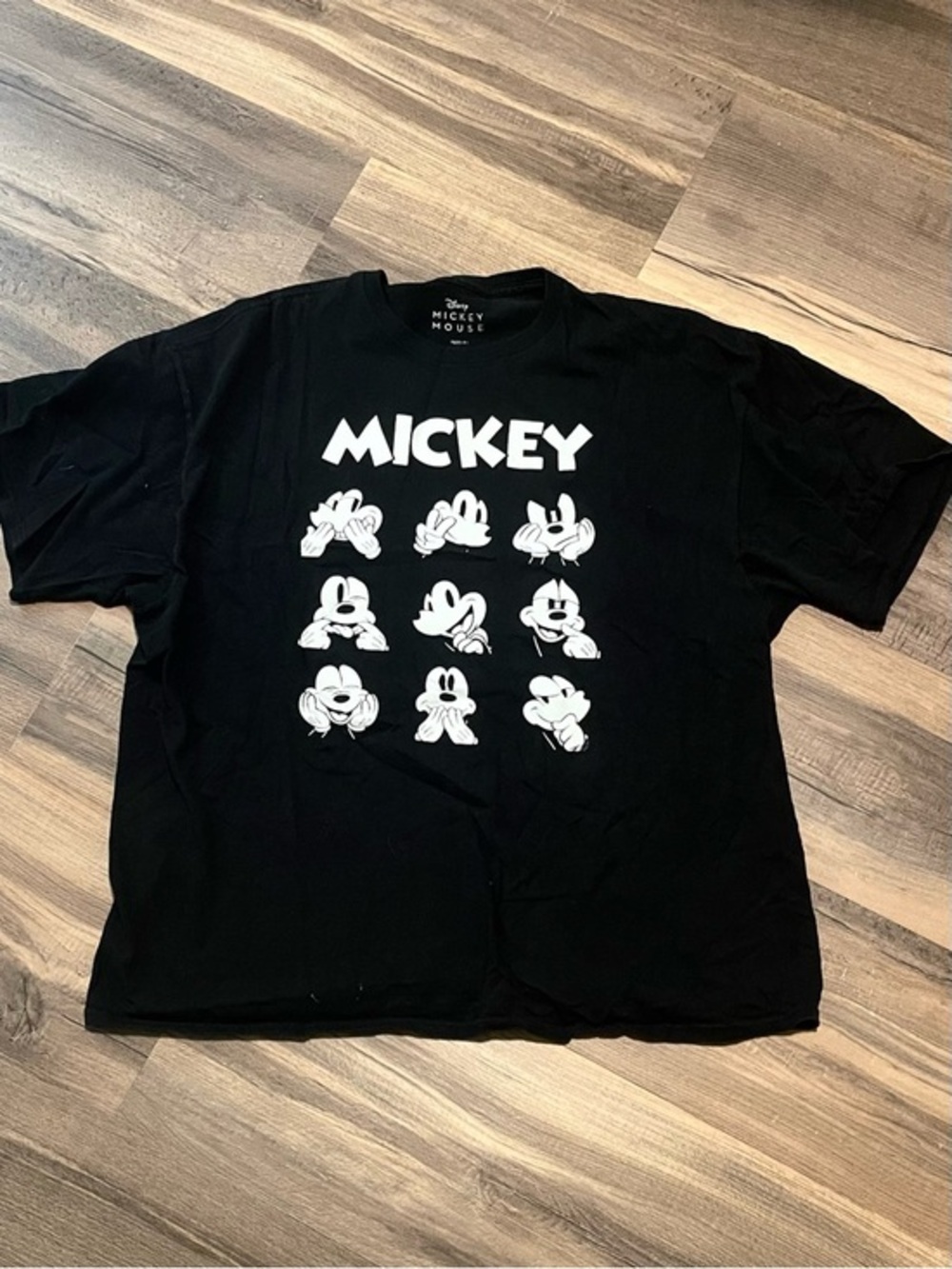 Disney Black Tee with White Mickey Faces!